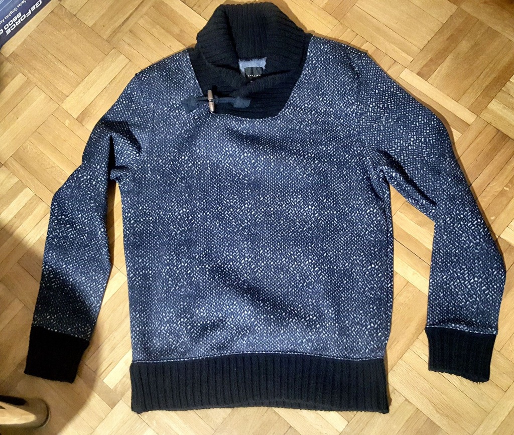 Sweter Zara męski granatowy L nowy