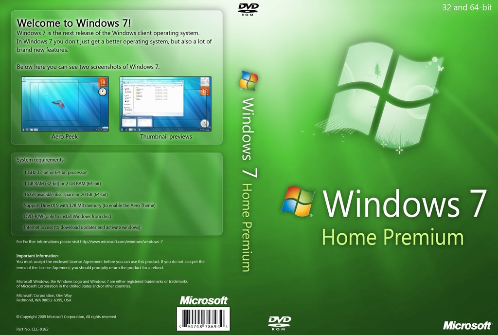 Windows 7 Home Premium Sp1 3264bit Keydvd 247 7342355946 Oficjalne Archiwum Allegro 1386