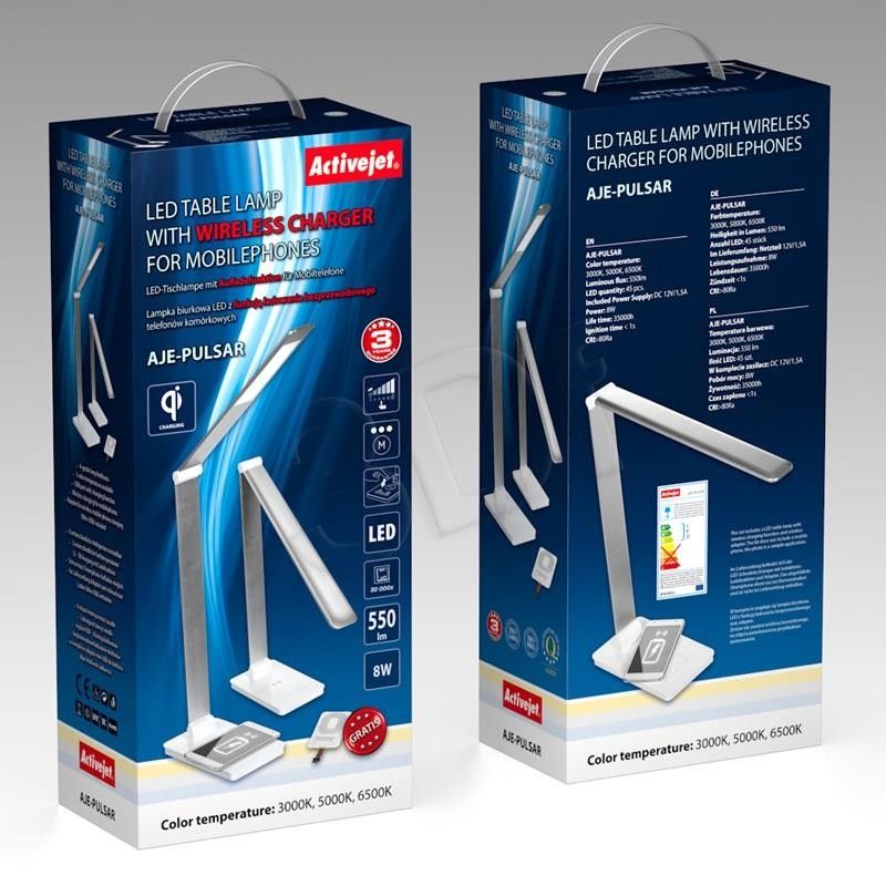 Activejet lampka biurkowa LED PULSAR 8W, 550lm, z