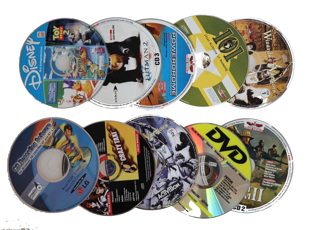 GRY dodatki do GAZET zestaw 10 płyt CD
