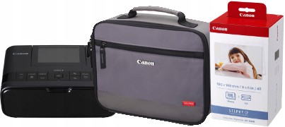 Canon SELPHY CP1300 czarna + DCC-CP2 + KP-108