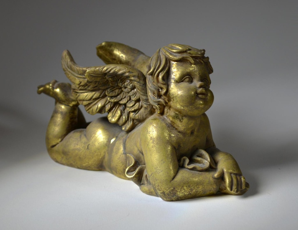 Stara ceramiczna FIGURKA jeden BAROKOWY AMOREK