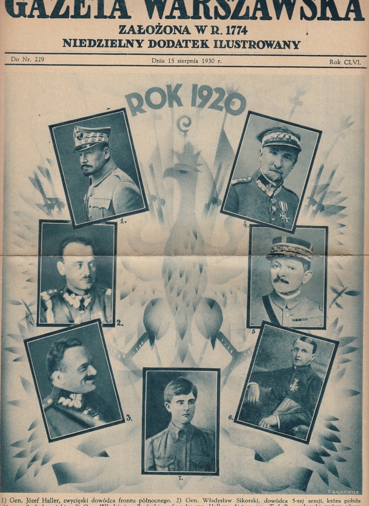 Cud nad Wisłą 1920r- w 10 rocznicę Gazeta Warszaw.
