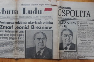 TRYBUNA LUDU RZECZPOSPOLITA 1982  śmierć Breżniewa