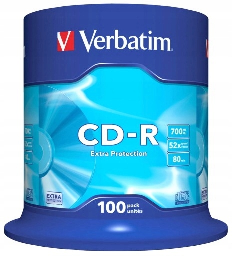 Płyty VERBATIM CD-R 700MB 52x 100szt