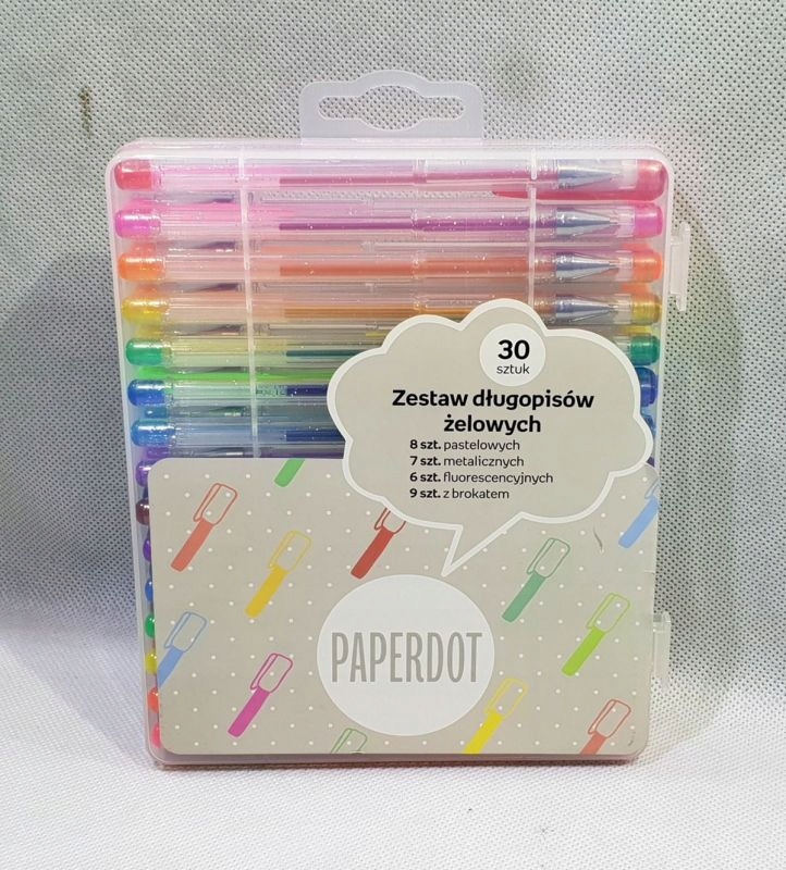 PAPERDOT ZESTAW DŁUGOPISÓW ŻELOWYCH 30 SZTUK