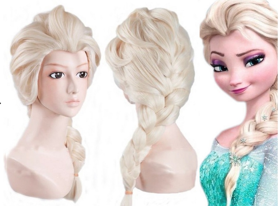 FROZEN ELSA PERUKA KRAINA LODU COSPLAY