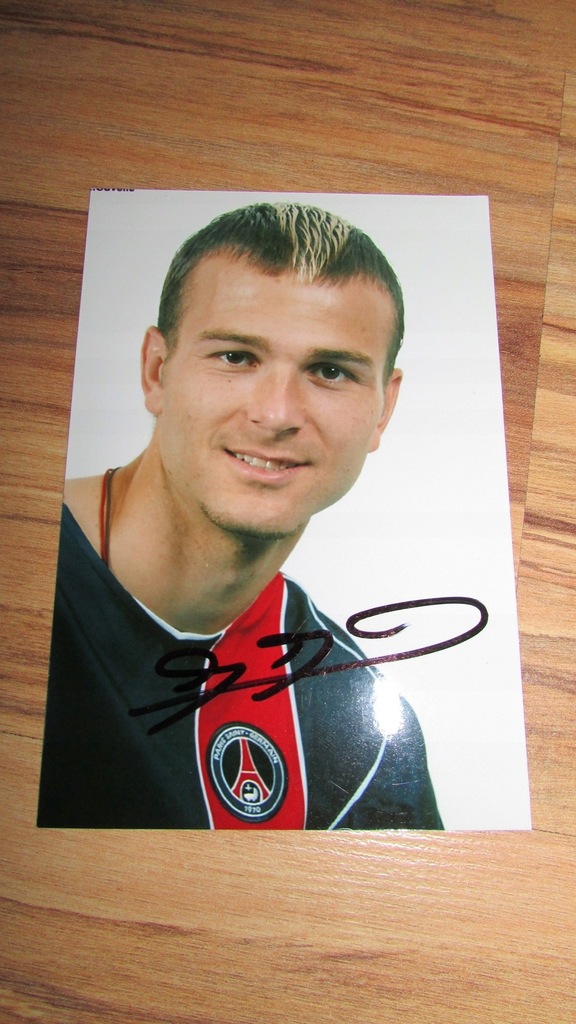 Danjiel Ljuboja,PSG,zdjecie z autografem