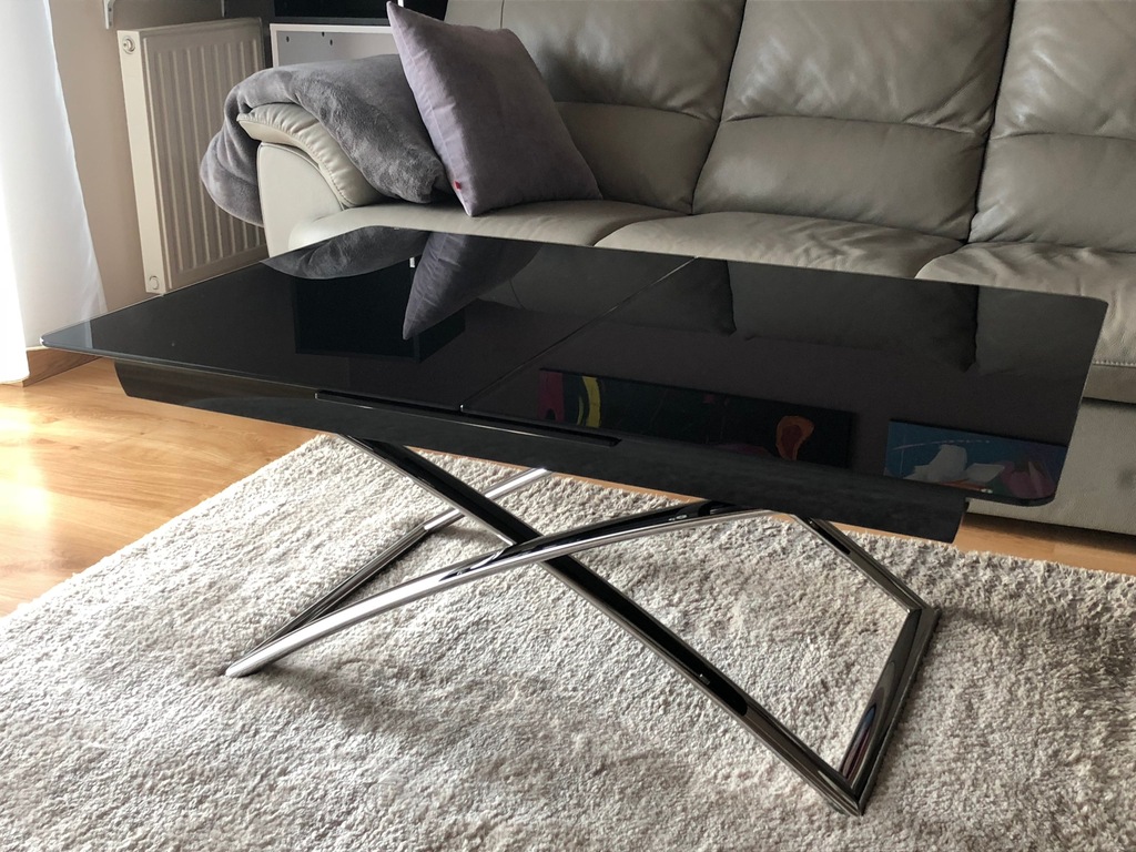 Włoski stolik stół CALLIGARIS MAGIC J szkło chrom