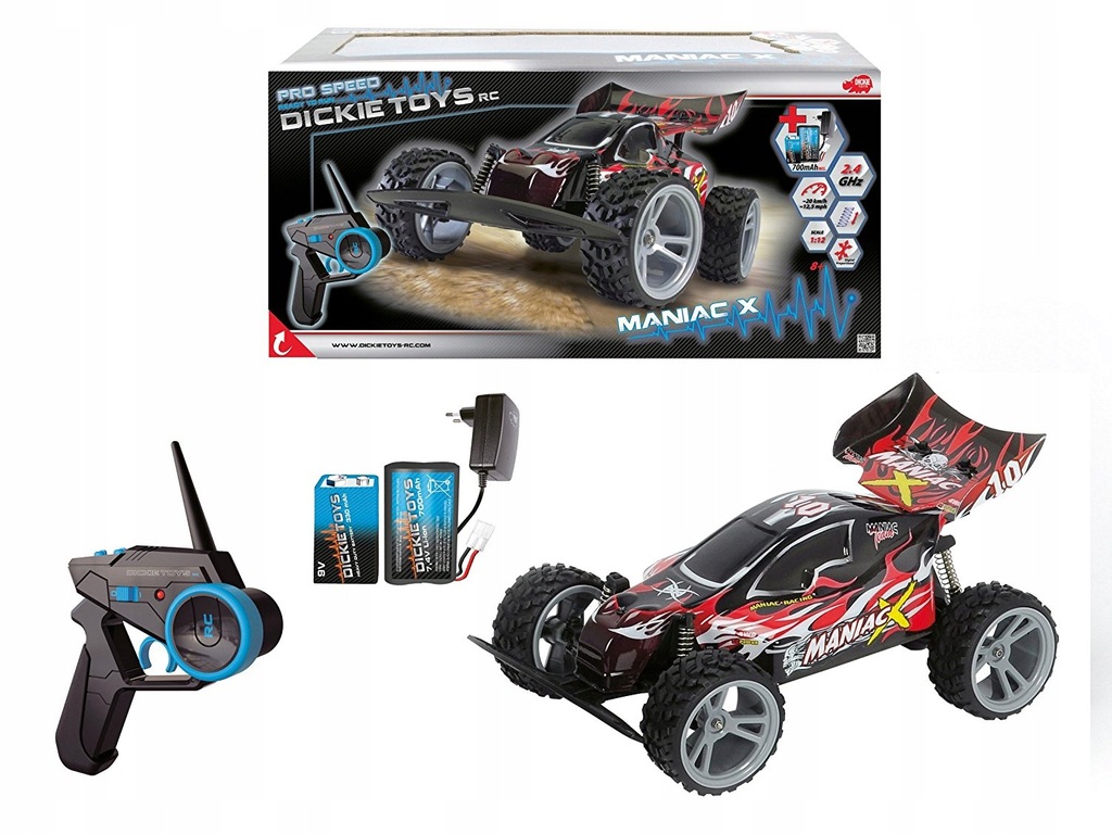 SIMBA DICKIE DUŻE AUTO RC MANIAC X PRO ZDALNIE STE