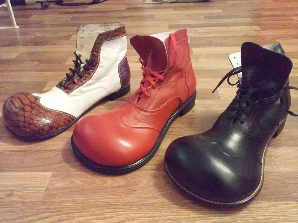 PROFESJONALNE SKÓRZANE BUTY KLAUNA !