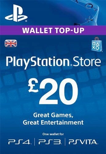 Doładowanie Playstation Network PSN UK 20 funtów