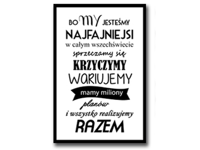 Obrazy z napisami obrazki na płótnie XXL 80x60cm!!
