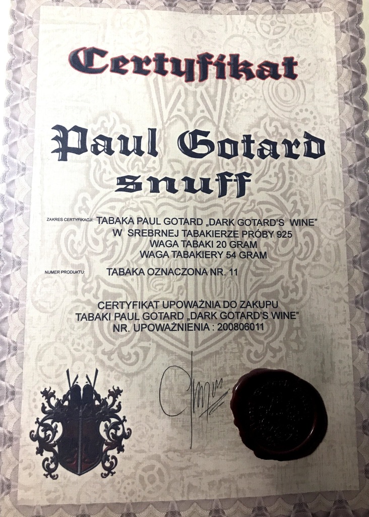 Srebrna tabakiera tabaka Paul Gotard 