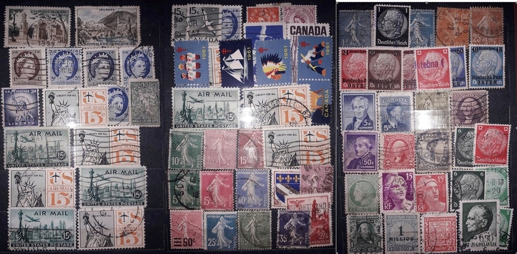 Stare Znaczki pocztowe z całego świata