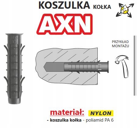 Koszulka kołka AXN 8 40 / 200 szt. T