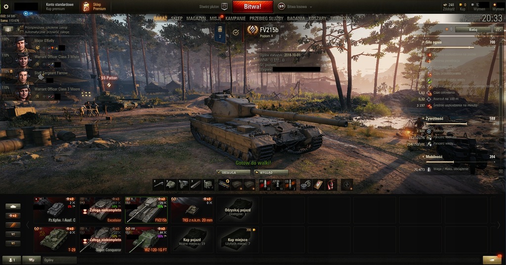 Konto WOT FV251b, WZ-120-1 FT, Super Conqueror