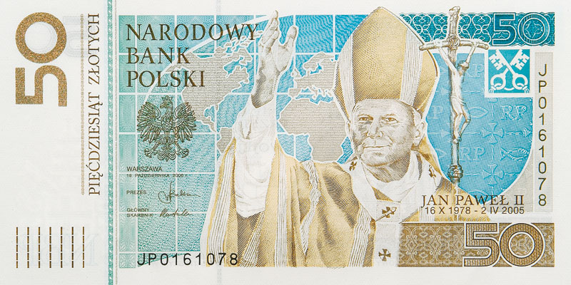50 ZŁ Jan Paweł II Banknot - Sklep Numizmatyczny