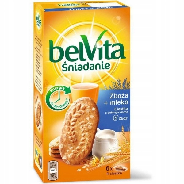 Belvita Ciastka 5 Zbóż Mleko 300g