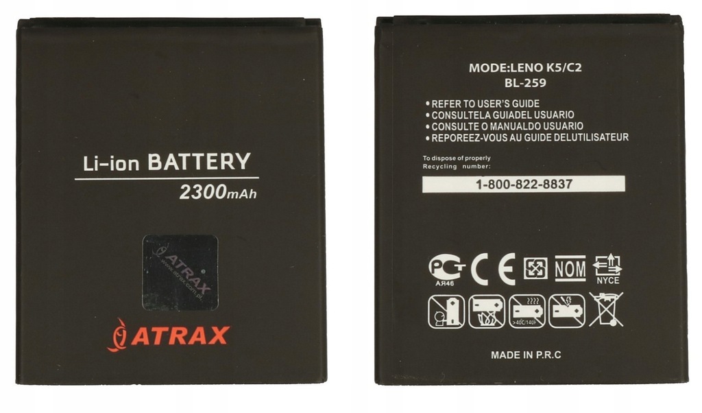 ATX PLATINUM BATERIA 2300mAh li-ion do LENOVO K5