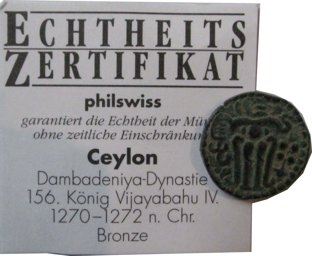 CEJLON-1270-1272 N.CHR.-DAMBADENIYA-DYNASIE -LUX36