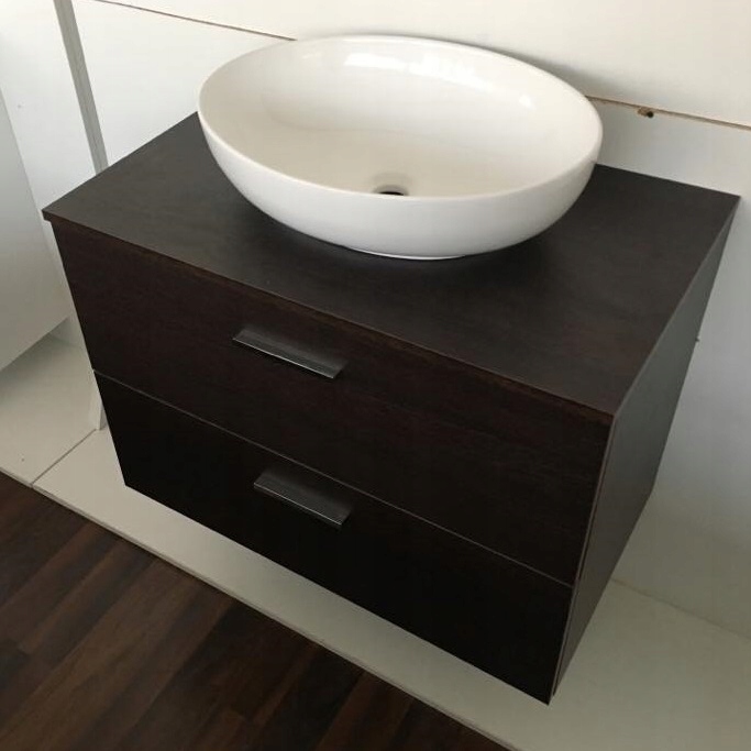 Szafka łazienkowa 80cm z blatem wenge +lustro free