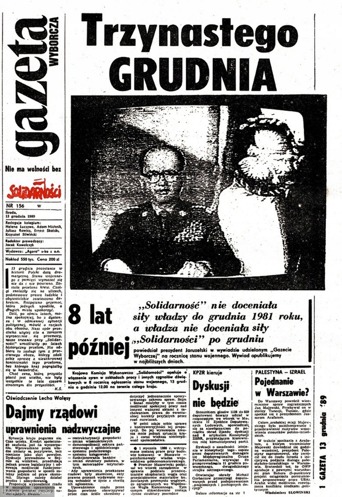 Archiwalne pierwsze numery Gazety Wyborczej z 1989
