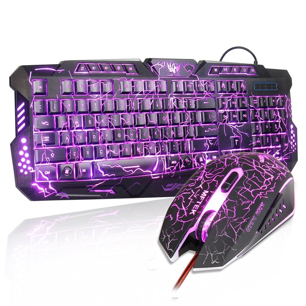 T3A99 MFTEK PODŚWIETLANA KLAWIATURA I MYSZ GAMING