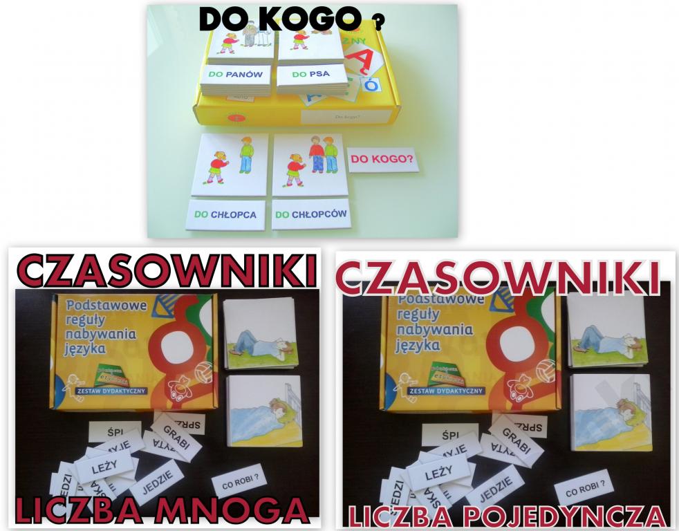 ODMIANA CZASOWNIKA przyimki LOGOPEDIA nauka mowy