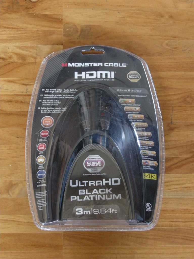 Kabel HDMI Monster Black Platinium 3m High end
