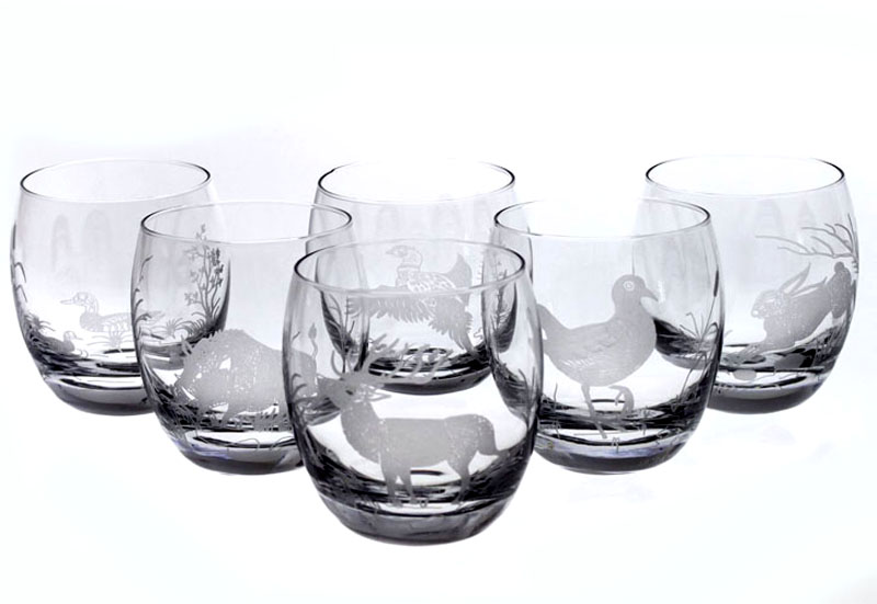Szklanki myśliwskie do whisky 300ml DZIK JELEŃ