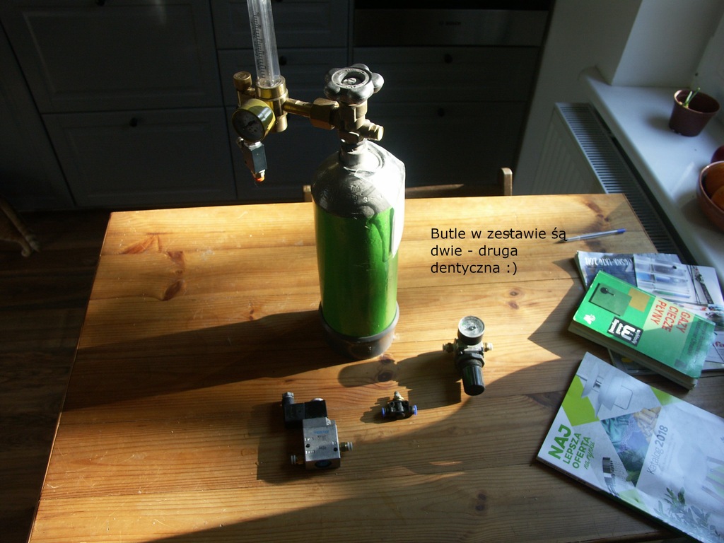 CO2 2xbutla 1,5 kg REDUKTOR ELEKTROZAWÓR BCM