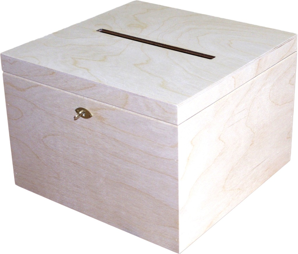 DREWNIANE PUDEŁKO NA KOPERTY Z OTWOREM +ZAMEK - 6934303251 - oficjalne