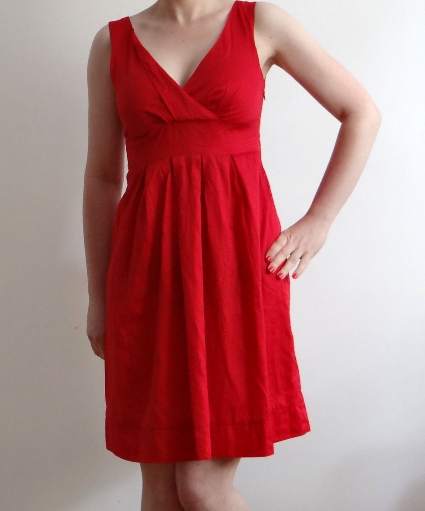 czerwona sukienka Promod - 7374879305 - oficjalne archiwum Allegro