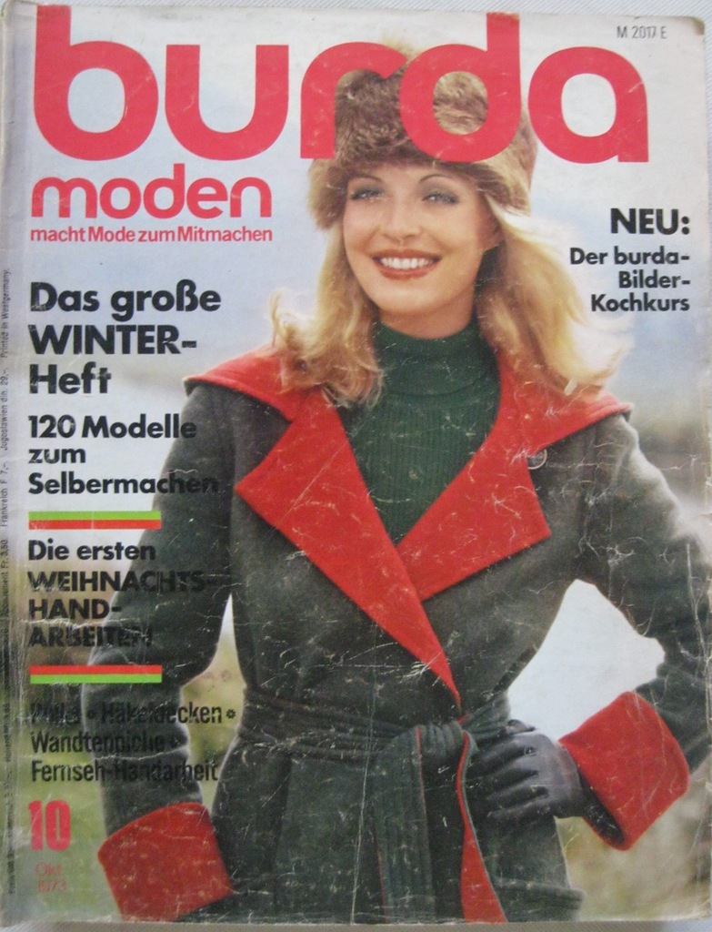 BURDA MODEN 10/1973 wykroje moda