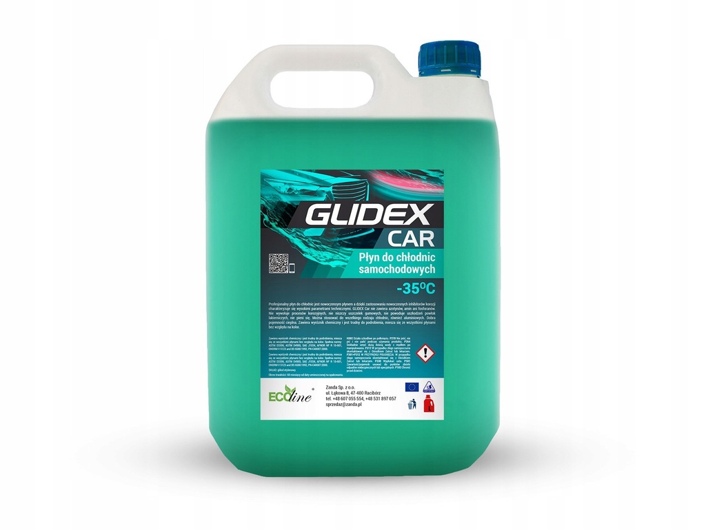 GLIDEX PŁYN DO CHŁODNIC SAMOCHODOWYCH GLIKOL 5L