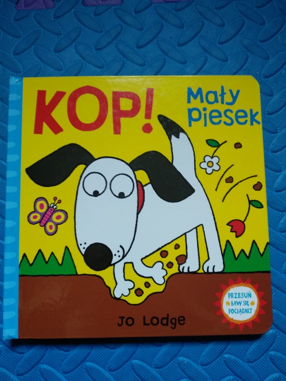 Jo Lodge, Kop mały piesek, książeczka, przesuwanka