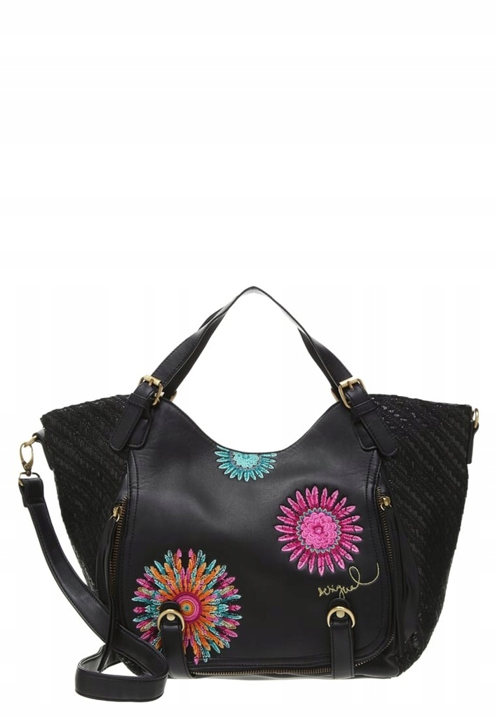 DESIGUAL torebka CZARNA KWIATY
