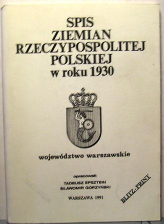 Spis ziemian RP w roku 1930. woj. warszawskie