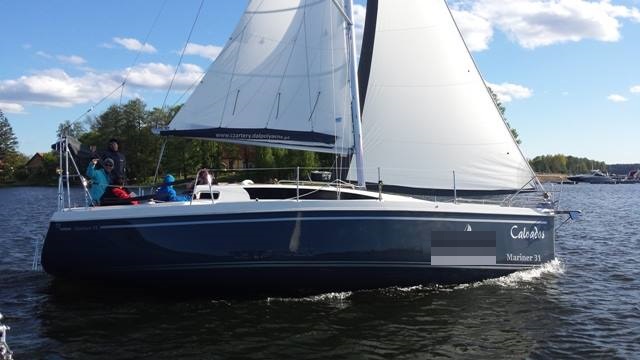 czarter jachtu mariner 31 wczasy Mazury wakacje