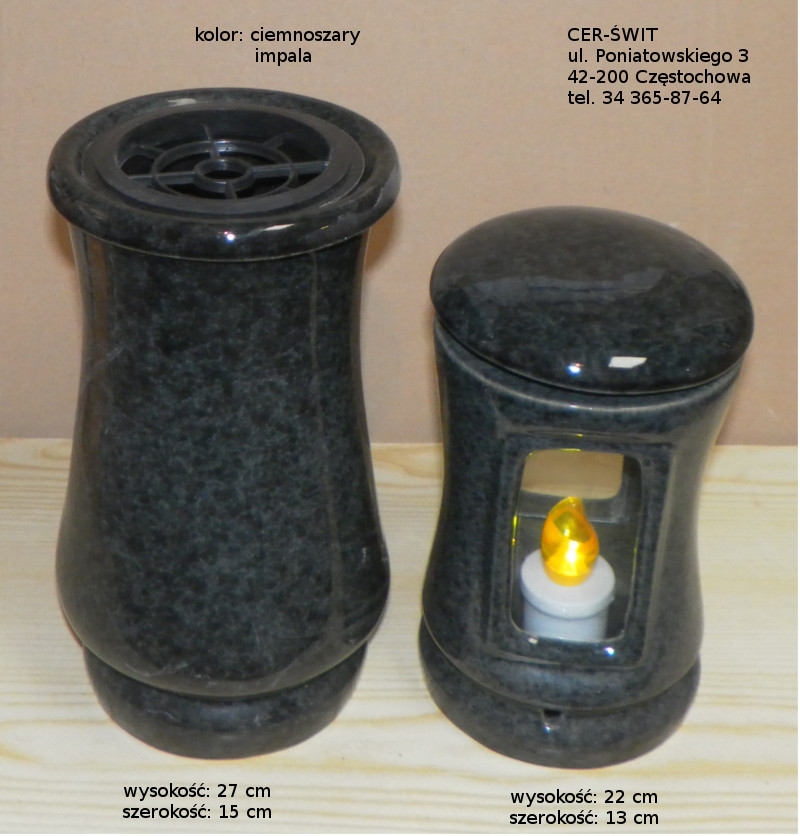 lampion wazon  na grób,cmentarz,pomnik impala
