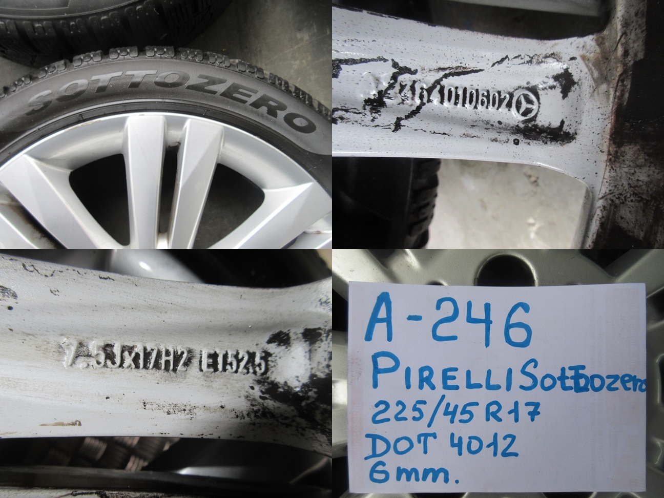 wheels discs tyres Mercedes B Klasa 246 W246 R17 6MM