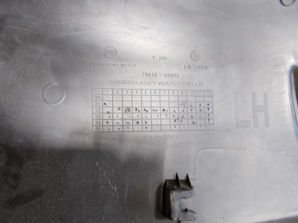 moulding left for fender front SSANGYONG REXTON