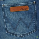 WRANGLER nohavice SLIM low waist blue MOLLY W25 L34 Dominujúci vzor bez vzoru