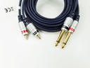 кабель 2x jack 6,3 / 2x RCA cinch 3,0 м VITALCO
