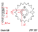 PINION GEAR FRONT JT JTF337.12 12Z SIZE 520 photo 3 - milautoparts-fr.ukrlive.com