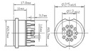 KERAMICKÝ PODSTAVEC 9PIN PCB6 NOVAL ECC83 ECC82 Kód výrobcu PCB6