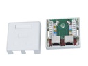 Экранированный компьютерный блок с 2 разъемами RJ45 Cat5e