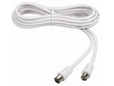 Biały kabel antenowy TV ekranowany THOMSON 15m