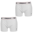 2x Čierne pánske boxerky LONSDALE LONDON S Strih Boxerky